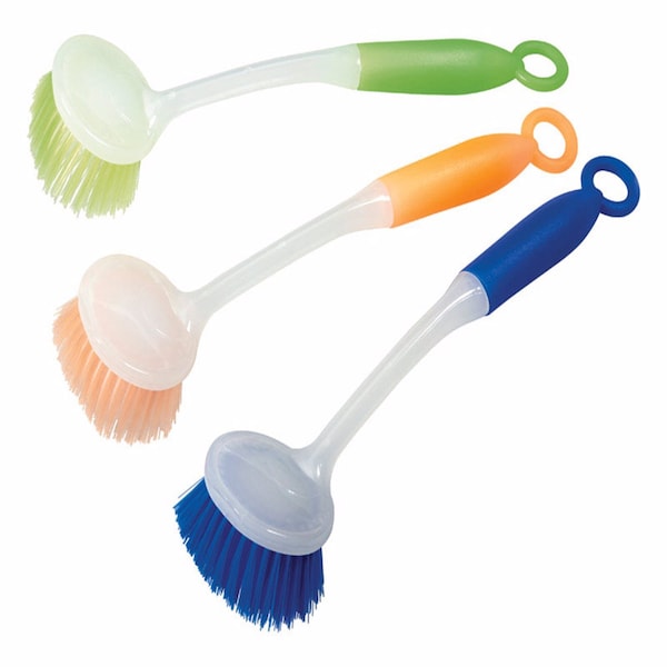 Diamond Visions Diamond Visions 2 in. W Soft Bristle 7 in. Plastic Handle Long Handle Scrub Brush 01-1307 - main